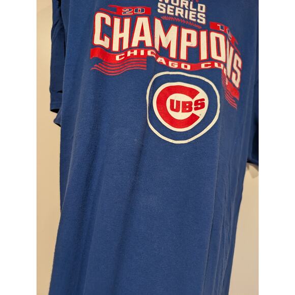 Chicago Cubs World Series Champions 2016 Tee Shirt Graphic Blue - Picture 5 of 5